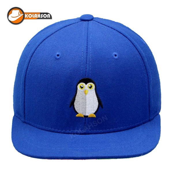 بچگانه اسپرت کپ کلاه کپ بچگانه آبی طرح پنگوئن مدل KBEK001