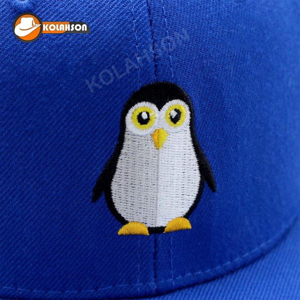 بچگانه اسپرت کپ کلاه کپ بچگانه آبی طرح پنگوئن مدل KBEK004
