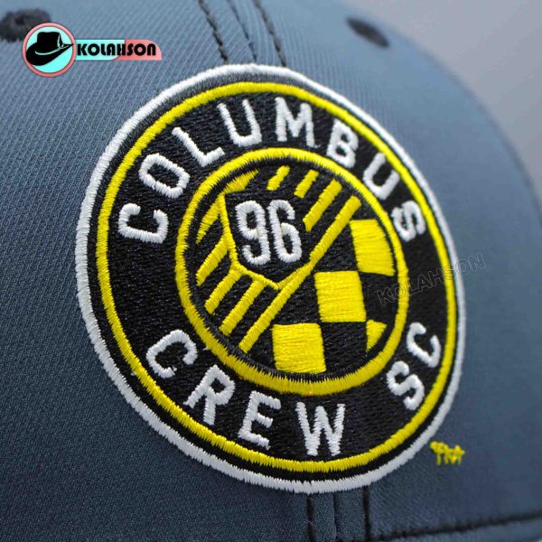 بزرگسال اسپرت بیسبالی اورجنیال از برند Adidas طرح Columbus crew SC تک رنگ فیلی نقاب طوسی دوخت زرد کد KBEBOABATCCSTRFNTDZ005