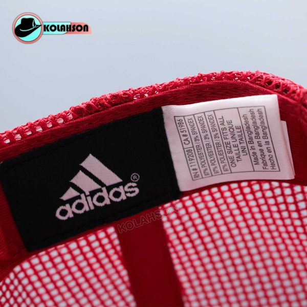 بزرگسال اسپرت بیسبالی پشت توری اورجینالی Adidas طرح Nebraska تک رنگ سفید تور قرمز کد KBEBPOATNTRSTGH005