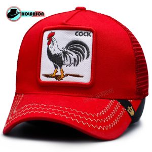 کلاه بیسبالی پشت توری Goorinbros طرح Cock قرمز