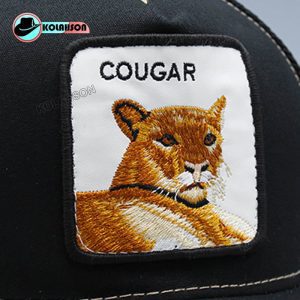 نماد کلاه بیسبالی پشت توری Goorinbros طرح Cougar