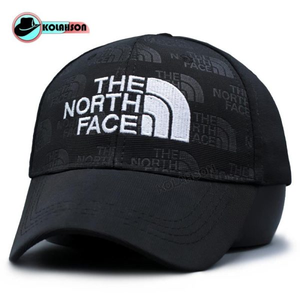 بزرگسال اسپرت بیسبالی طرح The North Face مدل طرح لیزری پارچه با رنگ های مشکی و سفید کد KBEBTTNFMTLPBRHMVS002