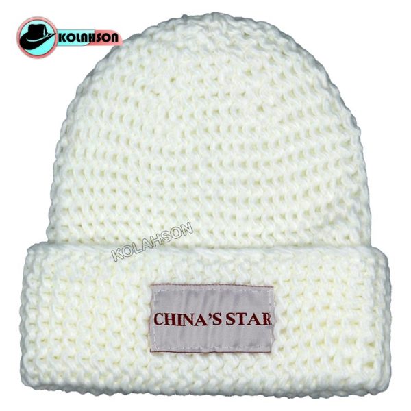 بزرگسال زمستانی بافت درشت طرح Chinas Star با رنگ های نارنجی کرم طوسی آبی سفید و مشکی و سبز کد KBZBDTCHSBRHNKTASVMVS005