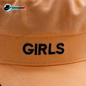 بزرگسال اسپرت کاپیتانی زنانه طرح Girl Power با رنگ های نارنجی و یاسی کد KBEKZTGPBRHNVY007