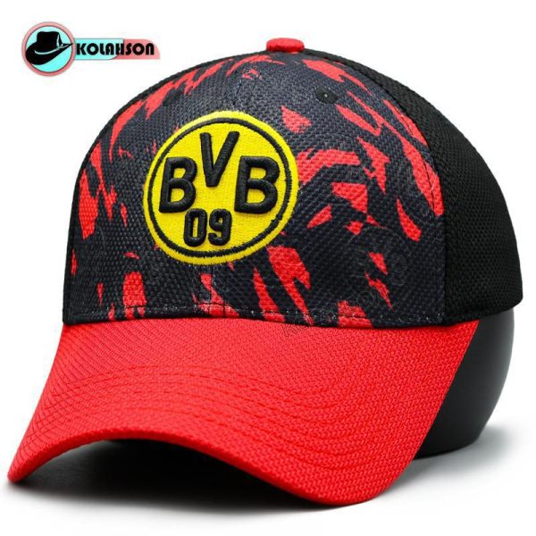 بزرگسال اسپرت بیسبالی باشگاهی طرح Dortmund مناسب ورزش با رنگ های نارنجی زرد چیریکی زرد قرمز طرح دار زرد و طوسی کد KBEBBTDMVBRHNZCHZGHTDZVT005