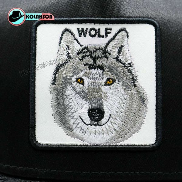 بزرگسال اسپرت بیسبالی Goorinbros طرح Wolf ک رنگ مشکی ساتن کد KBEBGTWTRMS005
