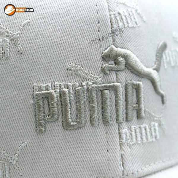 بزرگسال اسپرت بیسبالی طرح Puma با پارچه طرح دار با رنگ های صورتی سفید و کرم کد KBEBTPBPTDBRHSSVK007