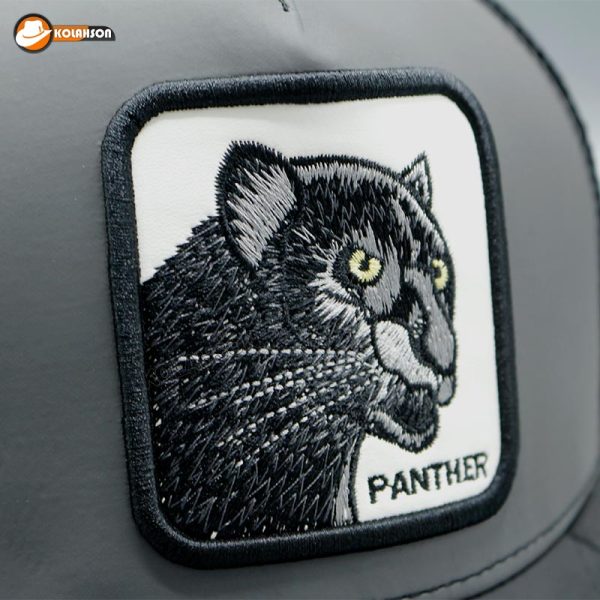 بزرگسال اسپرت بیسبالی پشت توری Goorinbros شبنما طرح Panther تک رنگ پارچه شاین طوسی خاکستری کد KBEBPTGSHTPTRPSHTKH005