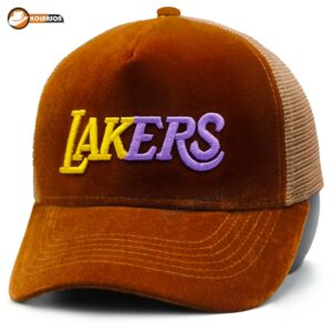 کلاه پشت توری طرح Lakers مدل مخمل