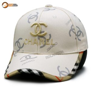 بزرگسال اسپرت بیسبالی طرح Chanel مدل نقاب لبه دوزی شده طرح Burberry با رنگ های کرم ، سفید و مشکی کد KBEBTCHMNLDSHTBBRHKSVM001 1