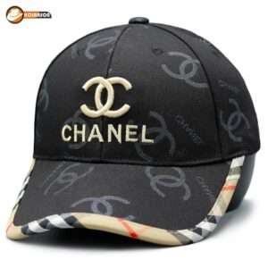 بزرگسال اسپرت بیسبالی طرح Chanel مدل نقاب لبه دوزی شده طرح Burberry با رنگ های کرم ، سفید و مشکی کد KBEBTCHMNLDSHTBBRHKSVM003 1