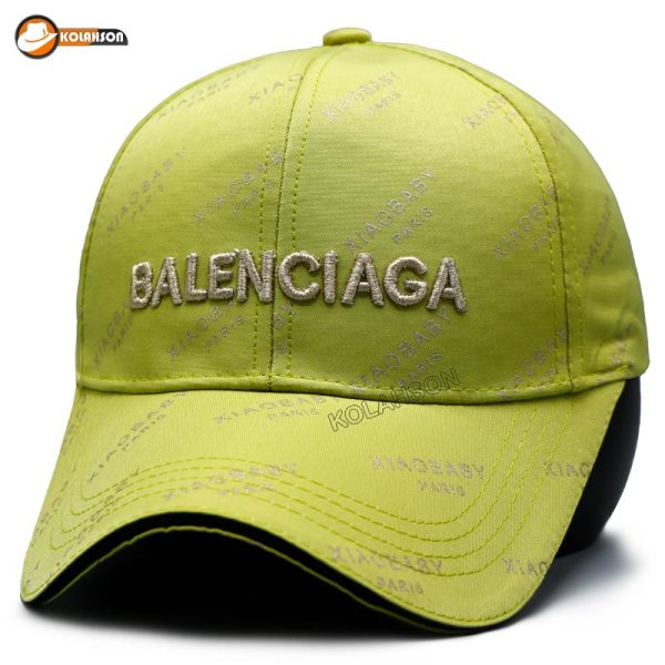 بزرگسال اسپرت بیسبالی طرح Balenciaga مدل نقاب مغزی دوزی با رنگ های زرد و فسفری کد KBEBTBMNMDBRHZVF002