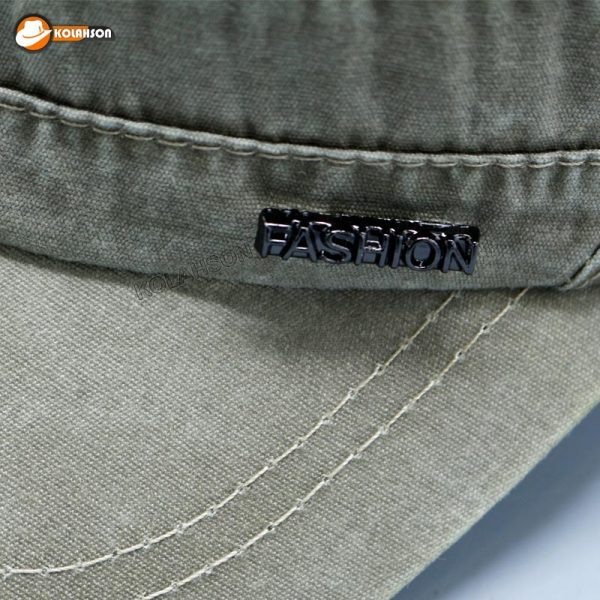 بزرگسال اسپرت سرتخت طرح Fashion مدل سگک پلاک فلزی برجسته با رنگ های ذغالی سدری خاکی و آبی کد KBESTFMSPFBBRHZSKHVA008