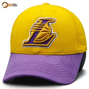 بزرگسال اسپرت بیسبالی طرح Lakers با رنگ های مشکی ، مشکی بنفش ، بنفش زرد ، و زرد بنفش کد KBEBTLBRHMMBBZVZB003