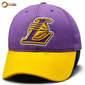 بزرگسال اسپرت بیسبالی طرح Lakers با رنگ های مشکی ، مشکی بنفش ، بنفش زرد ، و زرد بنفش کد KBEBTLBRHMMBBZVZB004