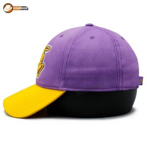 بزرگسال اسپرت بیسبالی طرح Lakers با رنگ های مشکی ، مشکی بنفش ، بنفش زرد ، و زرد بنفش کد KBEBTLBRHMMBBZVZB005
