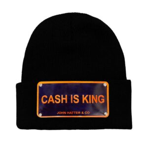 بزرگسال اسپرت بافت زمستانه مدل John Hatters طرح Cash Is King تک رنگ مشکی پلاک بنفش کد KBEBZMJHTCIKTRMPN1