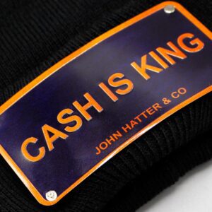 بزرگسال اسپرت بافت زمستانه مدل John Hatters طرح Cash Is King تک رنگ مشکی پلاک بنفش کد KBEBZMJHTCIKTRMPN4